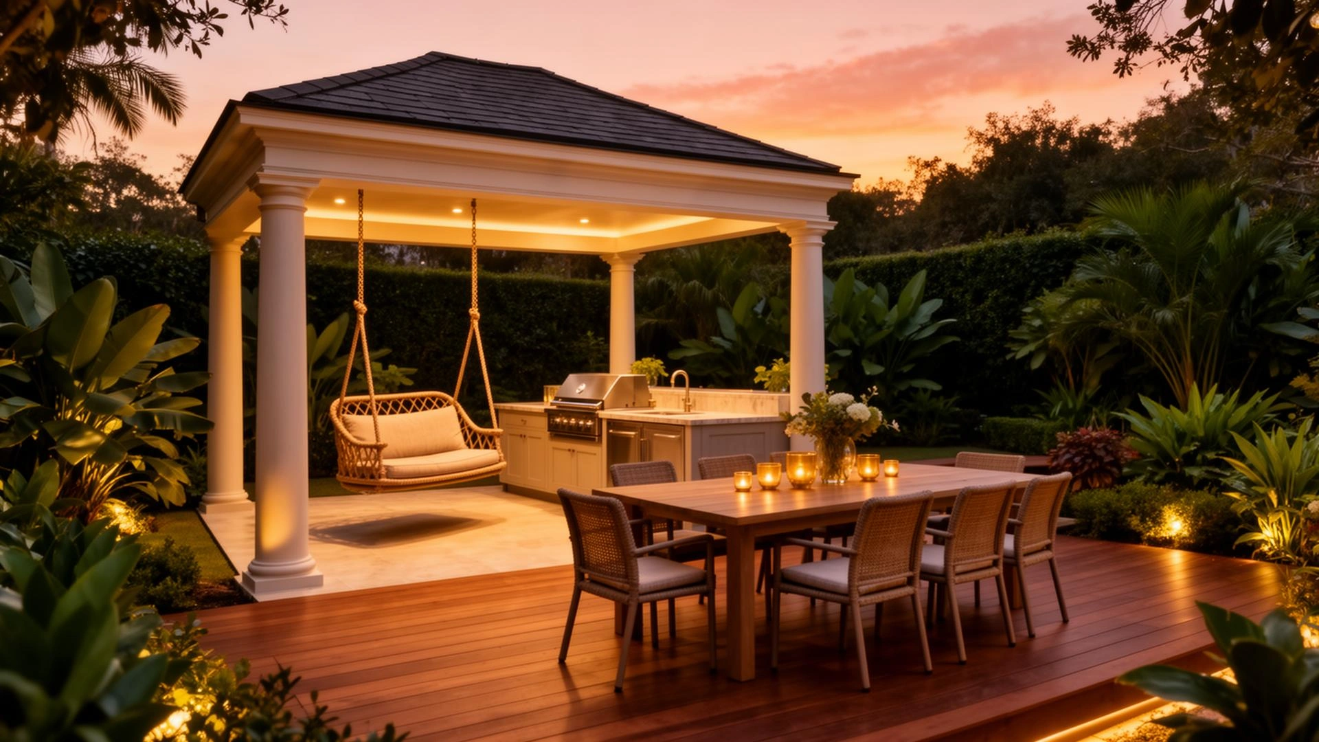 Sattva Amora outdoor living and private leisure setting